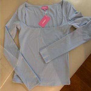 Edited Light Blue Long Sleeve Top